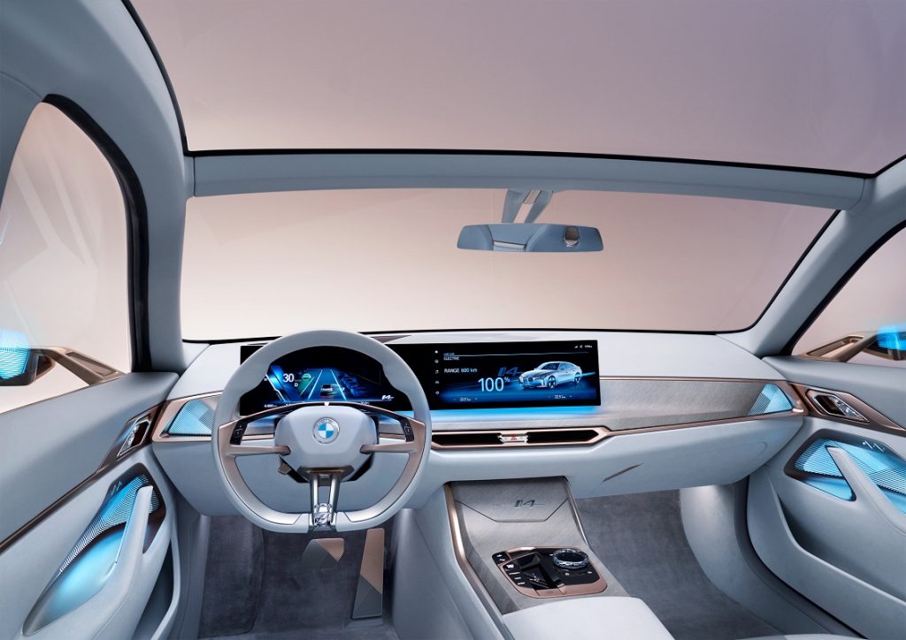 Pohľad do interiéru BMW Concept i4