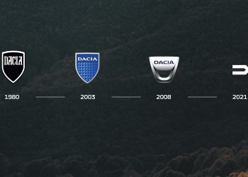Evolúcia loga značky Dacia