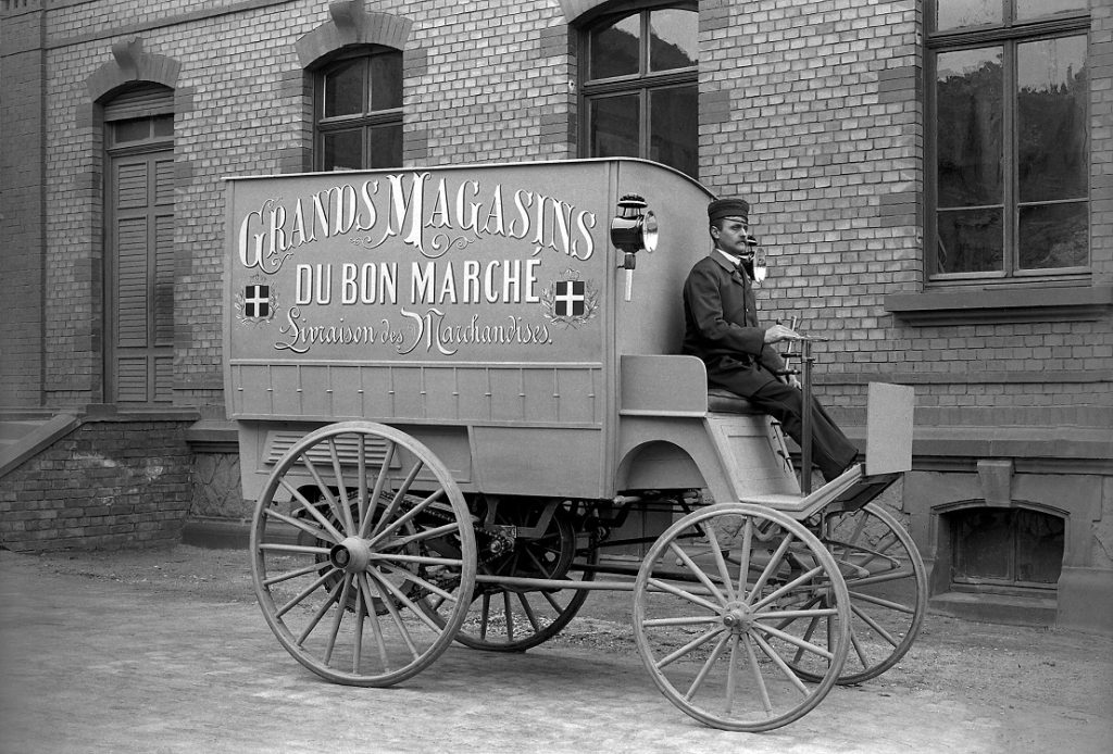Dodávka značky Benz z roku 1896 vychádzajúca z modelu Benz Victoria
